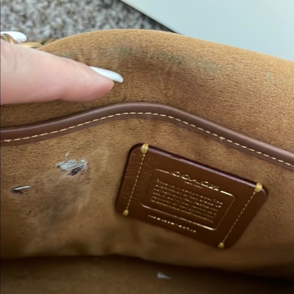 Coach 1941 Floral Turnlock Chain Crossbody Black/Brown Leather Signature Canvas - Picture 4 of 4